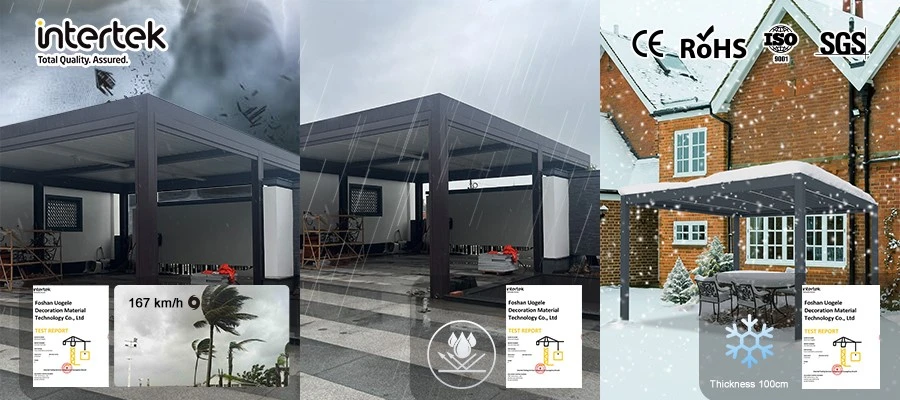2661-Garden Luxury Aluminum Pergola with Fans-3