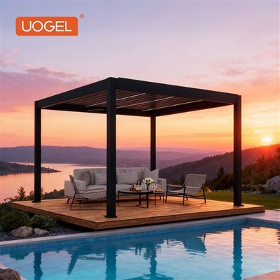 Schwaarz Aluminium Pergola